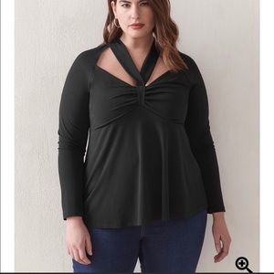 LOVE & LEGEND PENNINGTONS NWOT Size 5X black top plus sweetheart neck